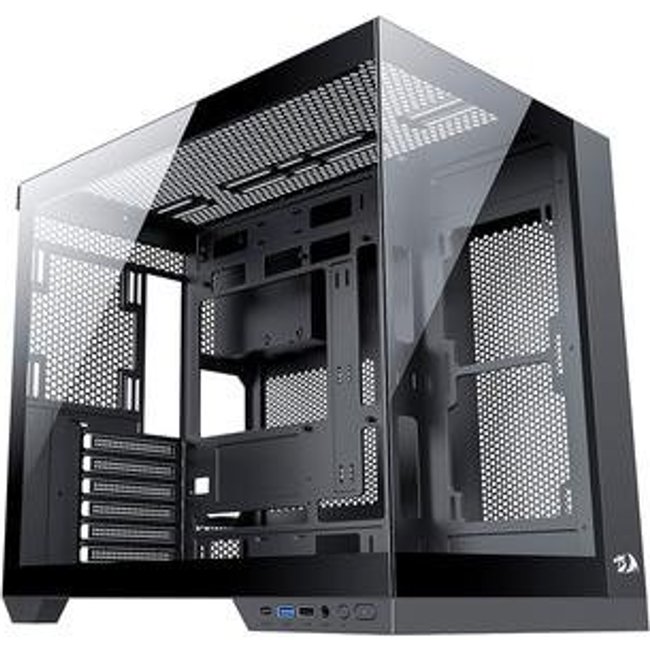 Gabinete Gamer Redragon Wideload Pro, Mid Tower, ATX, Lateral em Vidro Temperado, Preto - CA-604B-PRO