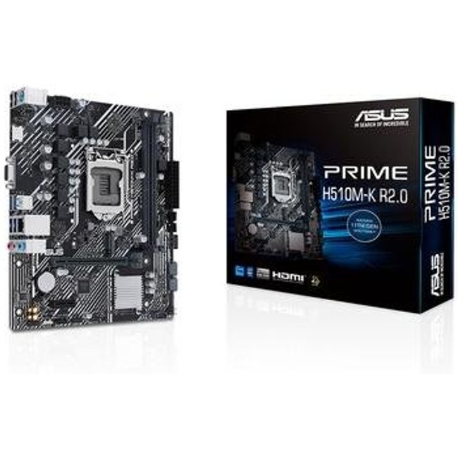 Placa-Mãe ASUS PRIME H510M-K R2.0, INTEL, H470, mATX, DDR4, Preto - 90MB1E80-C1BAY0