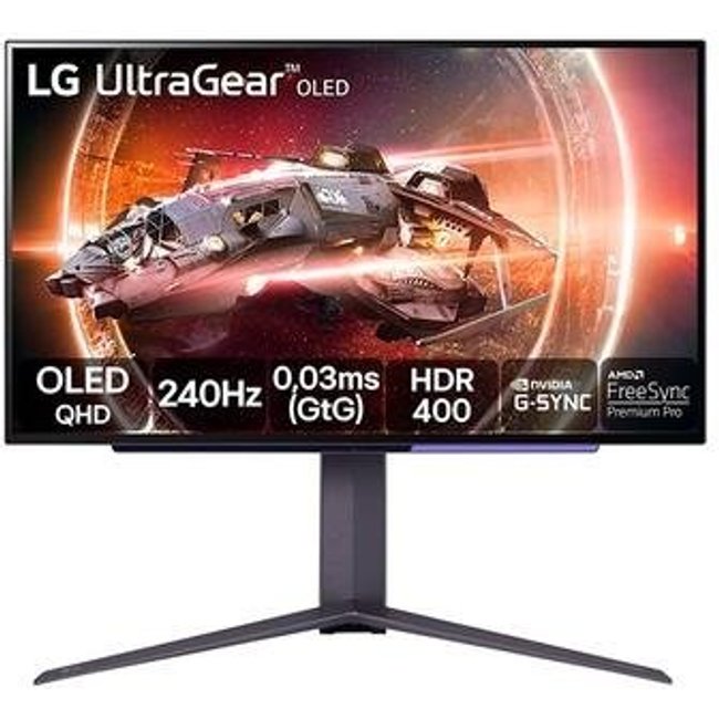 Monitor Gamer LG UltraGear OLED 27", 2K QHD, 240Hz, 0.03ms, FreeSync Premium Pro, G-Sync, HDR400 - 27GS95QE-B