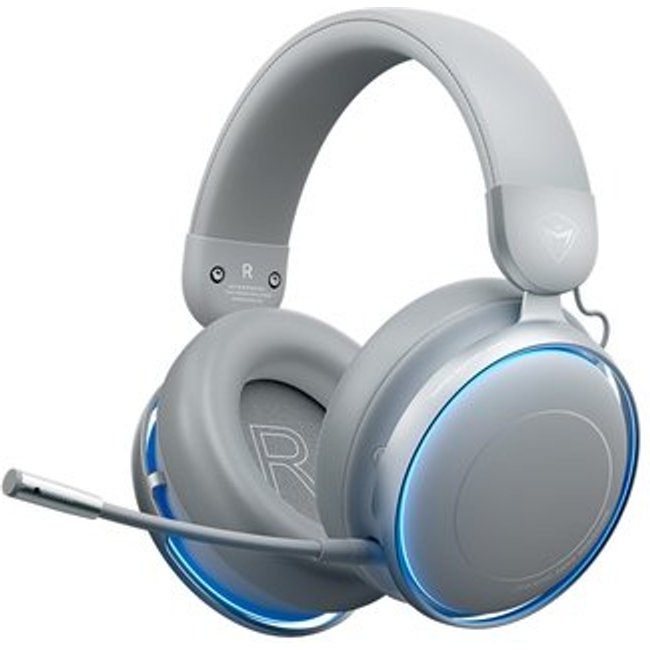 Headset Gamer Sem Fio Machenike GX60, Surround 7.1, Drivers 53mm, ANC, LED BLUE, Wireless 2.5Ghz, Bluetooth 5.4, Cinza - GX60