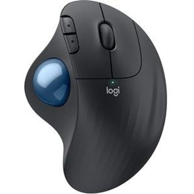 Mouse Sem Fio Logitech Trackball ERGO M575S, Bluetooth e USB Logi Bolt, Controle Fácil do Polegar, Preto - 910-007031