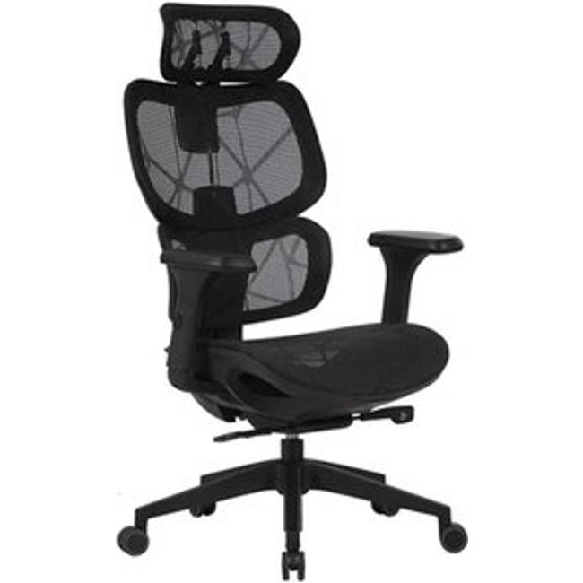 Cadeira Office Elements Siggy, Até 140Kg, Assento Mesh, Base em Nylon e Fibra de Vidro, Preto - 71468