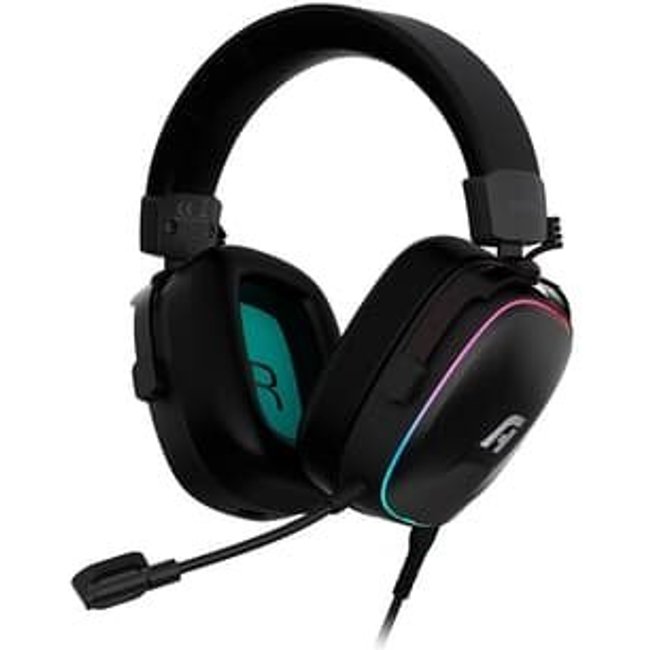 Headset Gamer Aplus Atis, RGB, Microfone Removível, USB e P3, Preto - AH200