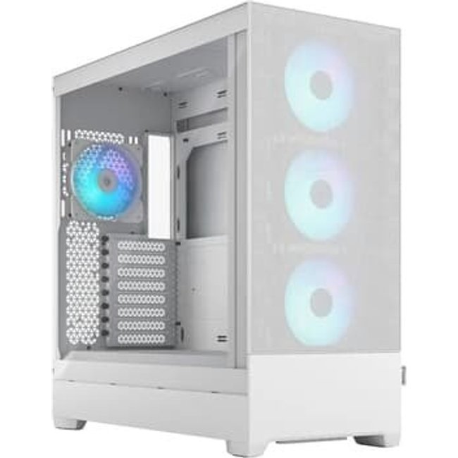 Gabinete Gamer Fractal Design Pop XL Air, E-ATX, Mid Tower, Lateral em Vidro, TG Clear Tint, Branco - FD-C-POR1X-01