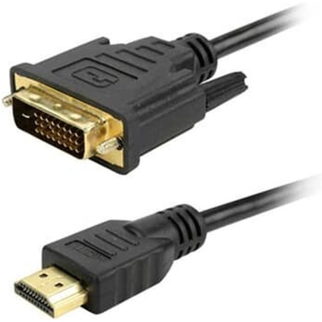 Cabo DVI 24+1 para HDMI Macho 5+, 2 Metros, Preto - 018-8702