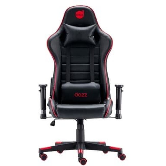 Cadeira Gamer DAZZ PRIME X V2, para Até 140KG, Inclinação 180 Graus, Classe 4, Preto e Vermelho - 62000153