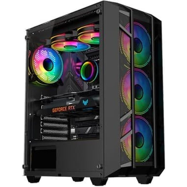Gabinete Gamer Kalkan Alfern, Mid Tower, ATX, Lateral em Vidro Temperado, Preto - KLK00034