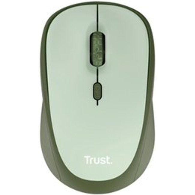 Mouse Sem Fio Trust Yvi+, Silencioso, 1600 DPI, Recetor USB, Verde - 24552