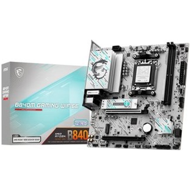 Placa Mãe MSI B840M GAMING WIFI6E, AMD AM5, DDR5, Bluetooth, Branco - B840M GAMING WIFI6E