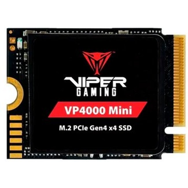 SSD Patriot Viper VP4000 Mini, 1TB, M.2 2230, NVMe PCIe Gen4 x4, Leitura 5000MB/s, Escrita 3500MB/s, Preto - VP4000M1TBM23
