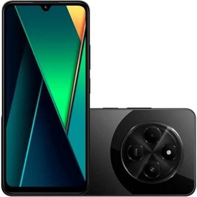 Smartphone Xiaomi POCO C75, 8GB + 256GB, Tela 6.74"", Câmera 50MP, Preto - CX414PRE