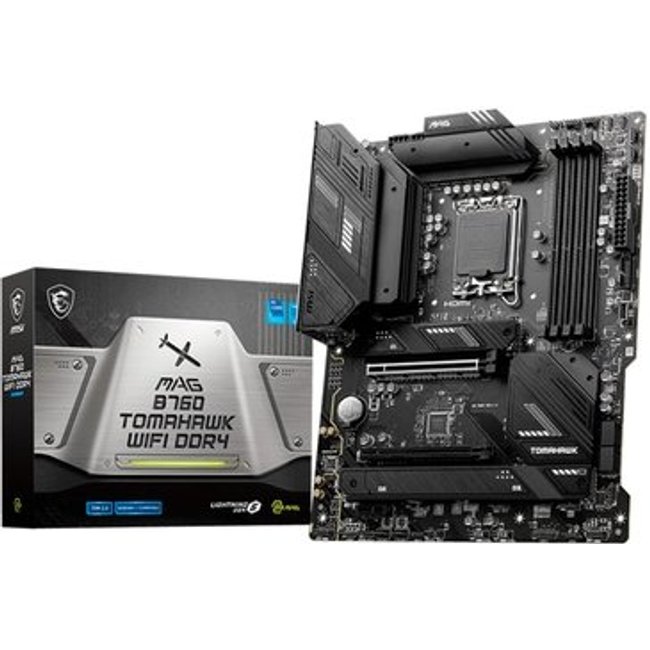 Placa-Mãe MSI MAG B760 Tomahawk WiFi, Intel LGA 1700, ATX, DDR4, Wi-Fi, Bluetooth, Preto - 911-7D96-005