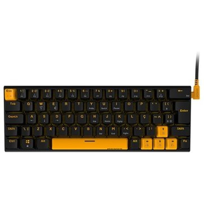 Teclado Mecânico Gamer PCYES Kuromori Voyager Edition, LED Rainbow, Switch Outemu Red, Layout 60%, USBm, ABNT2, Preto - KMVY60RD