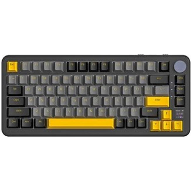 Teclado Sem Fio Mecânico Gamer Attack Shark X85PRO, RGB, Tela Integrada, Tri-Mode Wireless Bluetooth USB-C, Preto - X85PRO
