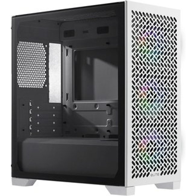 Gabinete Gamer Cooler Master Elite 302 White, Mini Tower, ATX, Lateral em Vidro, 4x FAN ARGB, Branco - E302-WGNN-SAZ
