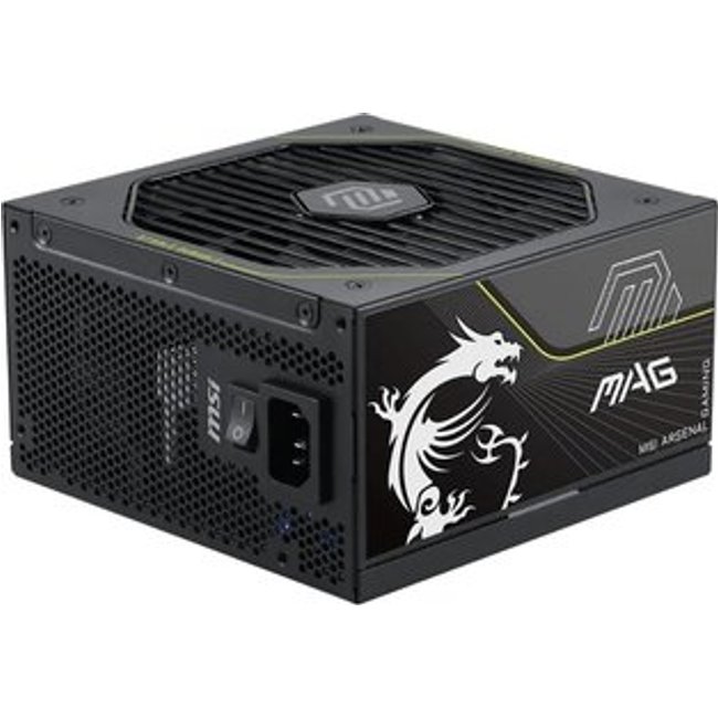 Fonte MSI MAG A1000PLS PCIE5, 1000W, 80 Plus Platinum, Modular, Silent, PFC Ativo, Com Cabo, Preto - MAGA1000PLSPCIE5