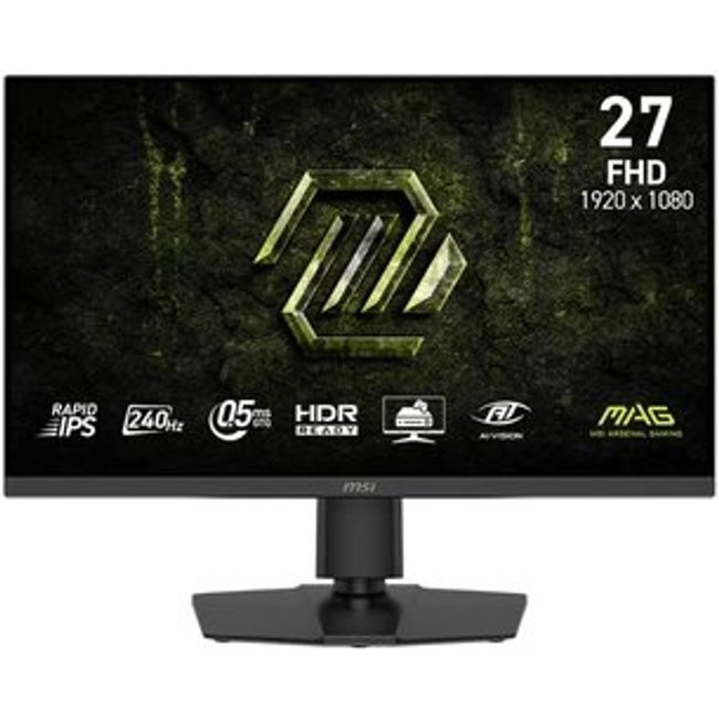 Monitor Gamer MSI MAG 272PF X24, 27", Full HD, 240Hz, Rapid IPS, 0.5ms, FreeSync Premium, Ajuste de Altura, Speakers, Preto - 272PF X24