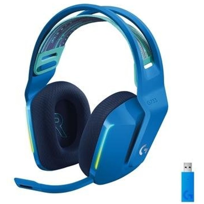 Headset Gamer Sem Fio Logitech G733 7.1 Dolby Surround RGB LIGHTSYNC, Blue VOICE para PC e PlayStation, Azul - 981-000942