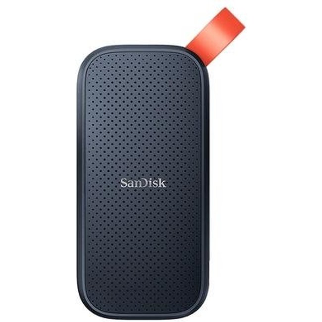 SSD Externo Portátil Sandisk, 480GB, USB, Leitura: 520MB/s, Preto e Laranja - SDSSDE30-480G-G25