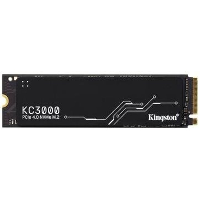 SSD Kingston KC3000, 1TB, M.2 2280, PCIe 4.0 x4, NVMe, Leitura: 7000 MB/s, Gravação: 6000 MB/s, Preto - SKC3000S/1024G