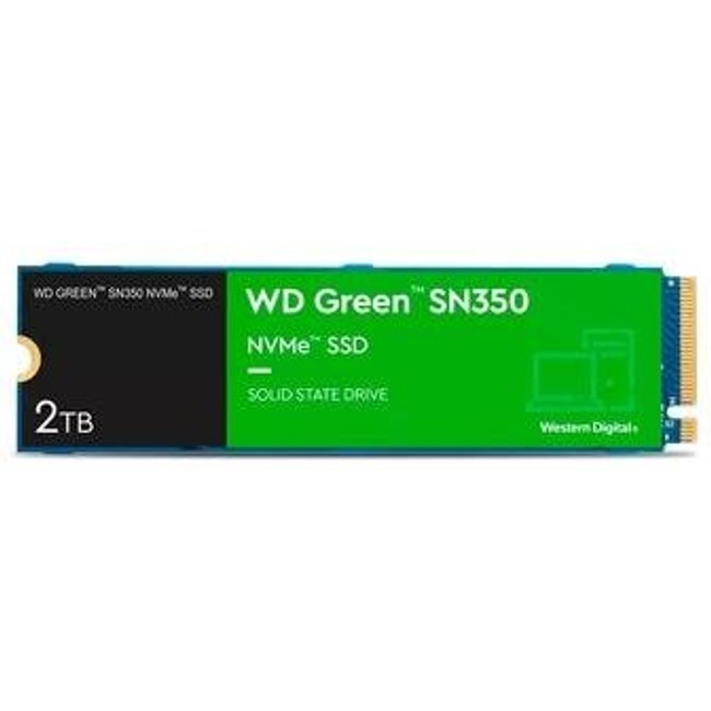 SSD SanDisk SN350, 2TB, M.2 2280, PCIe, NVMe, Leitura: 3200MB/s, Gravação: 900MB/s, Verde - WDS200T3G0C