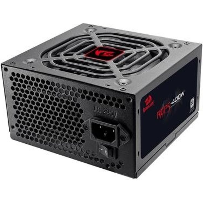 Fonte Gamer Redragon RGPS, 400W, 80 Plus White, PFC Ativo, Sem Cabo, Preto - GC-PS012