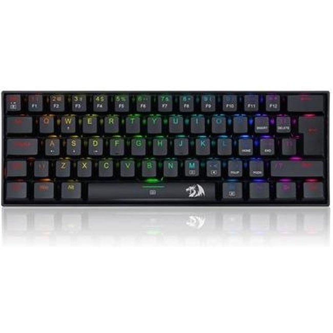 Teclado Mecânico Gamer Redragon Dragonborn, RGB Preto, Switch Brown, 60%, ABNT2 - K630RGB-1