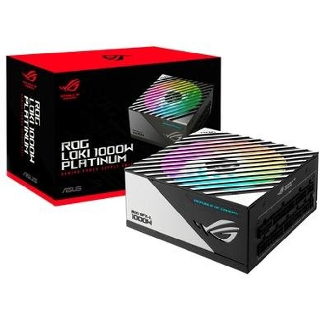 Fonte ASUS ROG Loki SFX-L, 1000W, 80 Plus Platinum, Modular, ARGB, Sem Cabo, Preto - 90YE00N1-B0BA00