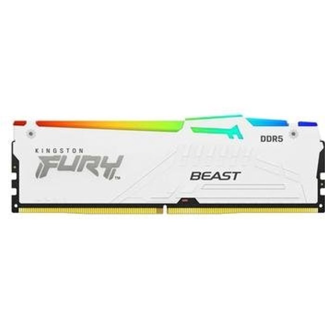 Memória RAM Kingston Fury Beast, RGB, 16GB, 5600MHz, DDR5, CL36, Branco - KF556C36BWEA-16