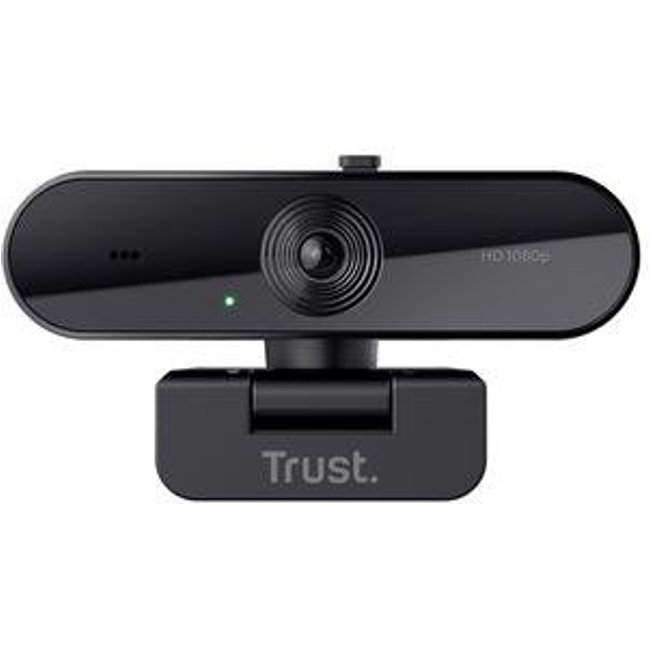Webcam Trust TW-200 Full HD 1080p, Microfone de Longo Alcance, Filtro de Privacidade, USB, Preto - 24734