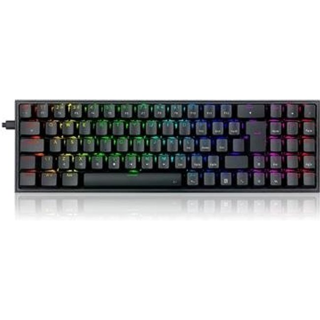 Teclado Mecânico Gamer Redragon Pollux RGB, Switch Blue, Layout 75%, ABNT2, Preto - K628-RGB-B (PT-BLUE)