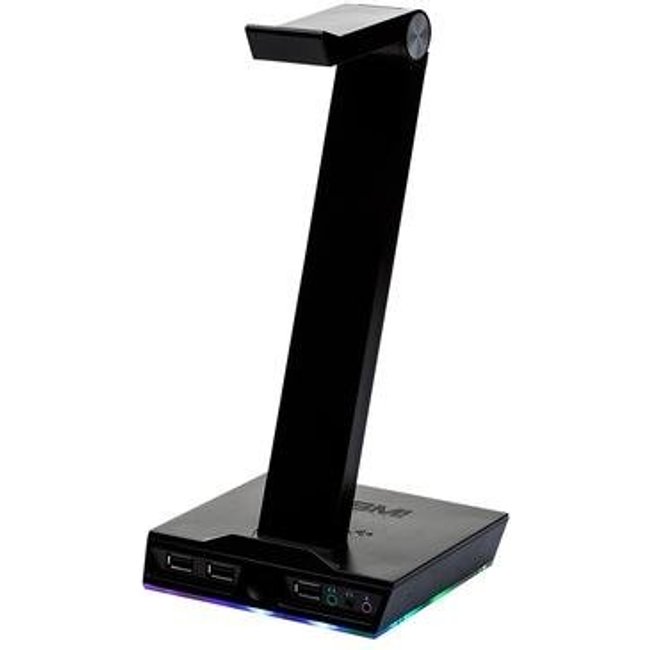 Suporte de Headset Gamer, KBM! GAMING SHG200, RGB, 3x USB, Com Placa de som - KGSHG200PT