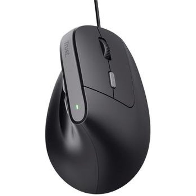 Mouse Trust Bayo II, Design Ergonômico, 6 Botões, 2400 DPI, USB, Preto - 25144