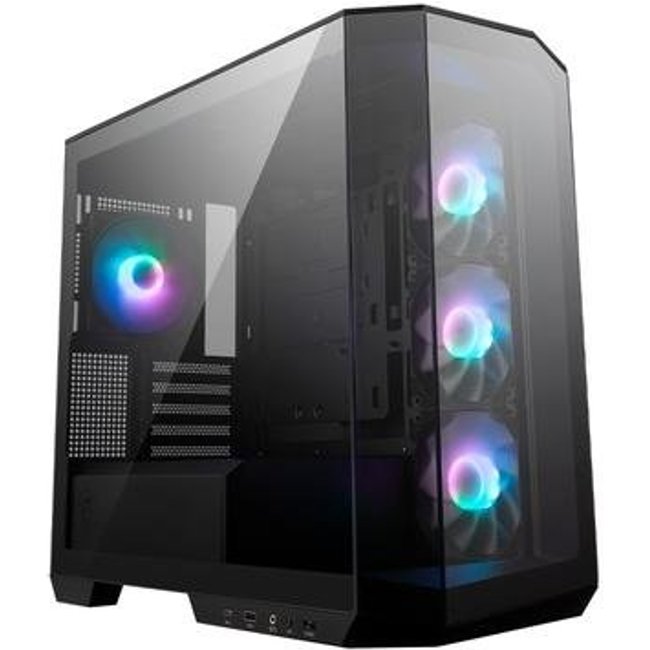 Gabinete Gamer MSI MAG Pano M100R PZ, Mini Tower, Lateral em Vidro, 4x FANs ARGB, M-ATX, Preto - 306-7G24R21-809