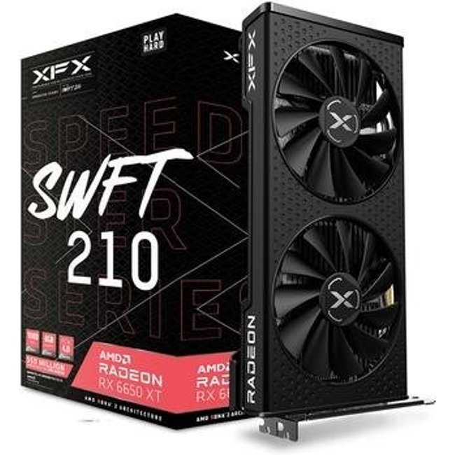 Placa de Vídeo RX 6650XT XFX Speedster SWFT210 AMD Radeon, 8GB GDDR6, HDMI 3xDP 2 FAN - RX-665X8DFDY