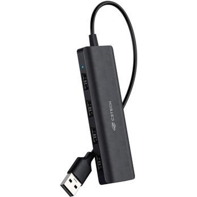 HUB C3Tech USB, 4x USB 2.0, Preto - HU-230BK