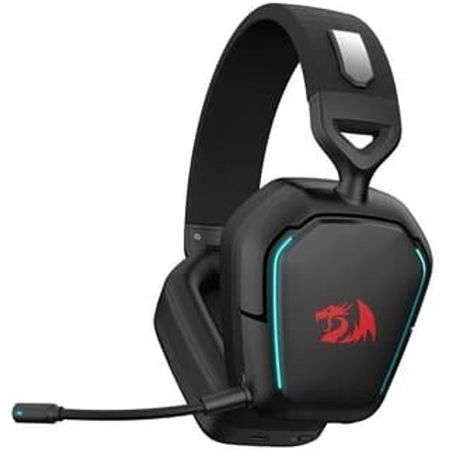 Headset Gamer Sem Fio Redragon Mira, RGB, 7.1, Drivers 40mm, Bluetooth, P2, Preto - H868