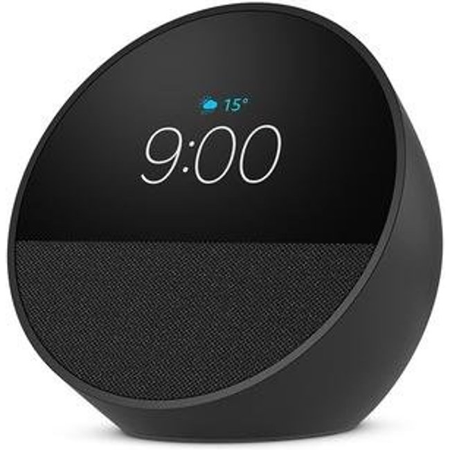 Echo Spot Amazon, Com Alexa, Som envolvente, Com Relógio, Smart Speaker, Preto - B0C2RS4ZG6