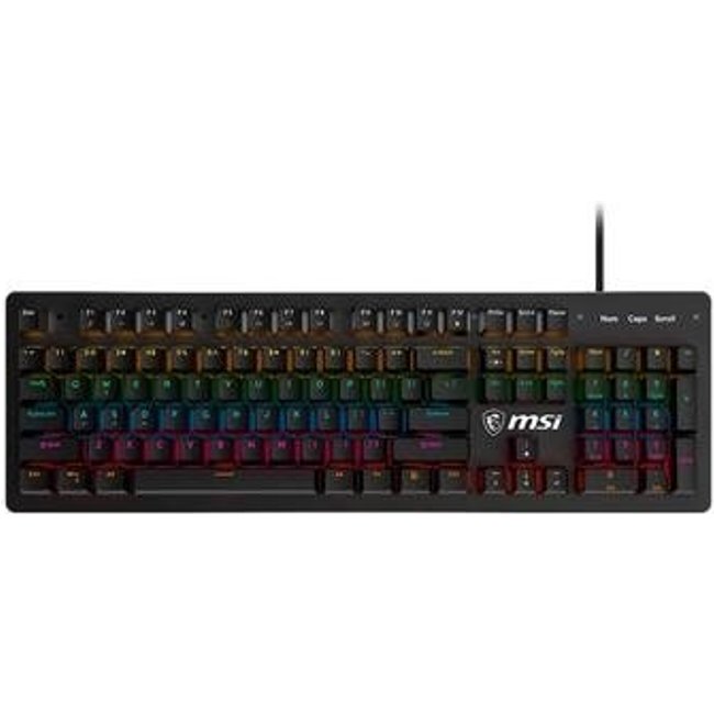 Teclado Mecânico Gamer MSI Forge GK300, RGB, Switch Blue, anti-ghosting, US, Preto - S11-04US20P-HH9
