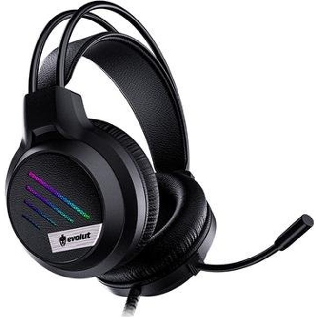 Headset Gamer Evolut EG306 Lesh, LED, Driver 50mm, 3.5mm, Preto - EG306