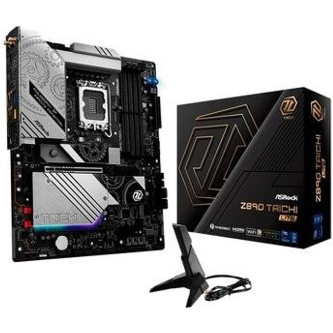 Placa-Mãe ASRock Z890 Taichi Lite, Intel, LGA1851, ATX, DDR5, Suporta Bluetooth 5.4, Preto - 90-MXBPP