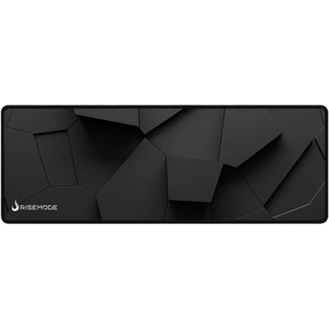 Mousepad Gamer Rise Mode 3D 02, Estendido 900x300mm, Borda Costurada, Preto - RM-MP-3D2-B