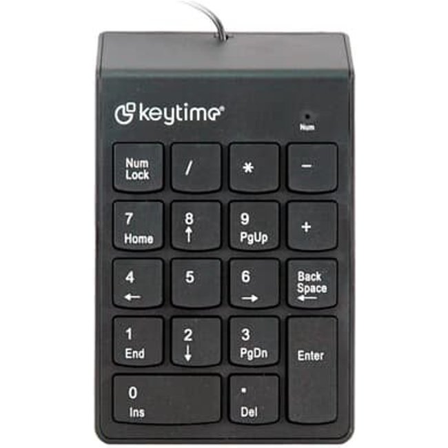 Teclado Numerico Keytime Keyceo, USB 2.0, Membrana, Numpad, Preto - KYT00012