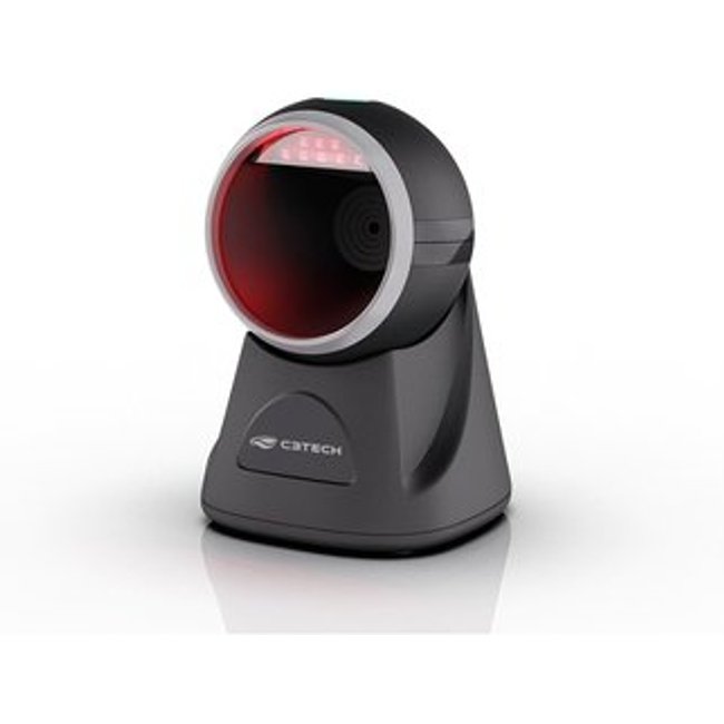 Leitor de Codigo de Barras C3Tech, 1D e 2D, USB, Bidirecional, LED Vermelho, CMOS, Preto - LB-D200BK