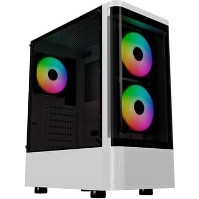 Gabinete Gamer Gamdias Talos E3 CG WH, Mid Tower, ARGB, ATX, Lateral em Vidro Temperado, Branco - TALOS E3 CG WH