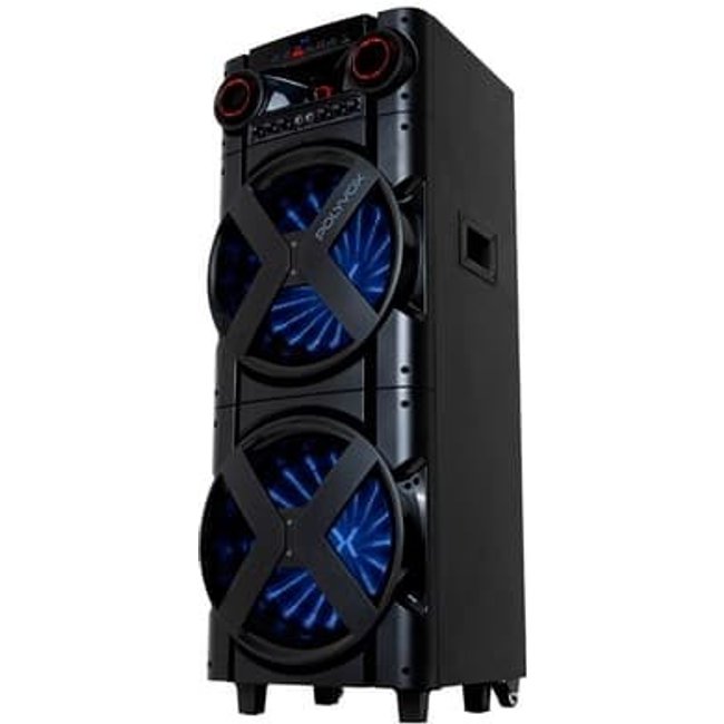 Torre de Som Amplificada Polyvox, TWS, 2000W, Bluetooth, Bivolt, Preto - XT-2000T