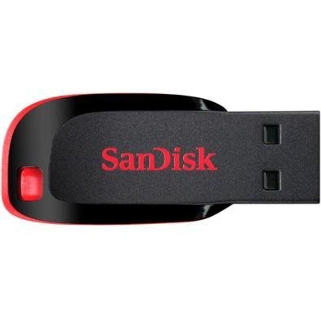 Pen Drive 16GB SanDisk Cruzer Blade, USB 2.0, Preto - SDCZ50-016G-B35