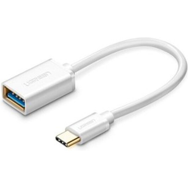 Adaptador Ugreen, USB-C Macho para USB 3.0 Fêmea, Branco - UG-30702