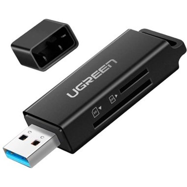Leitor de Cartão Ugreen, Portátil, USB 3.0 para SD e TF - UG-40752