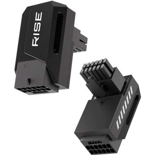 Adaptador para Cabo de Fonte PCIE 5.0 12VHPWR 90 Graus Reverse Rise Mode, Preto - RM-ADPCIE-90-FB-RV